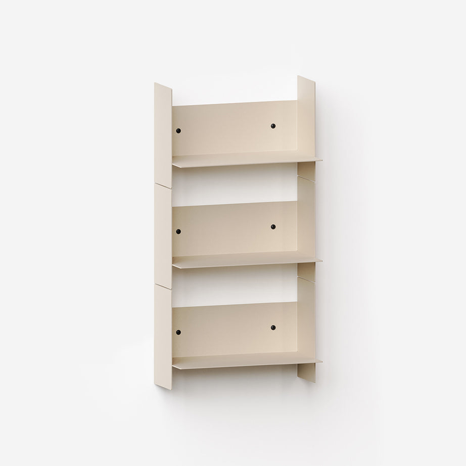 Lote de 3 estantes de pared PLI de acero - 20 a 60cm