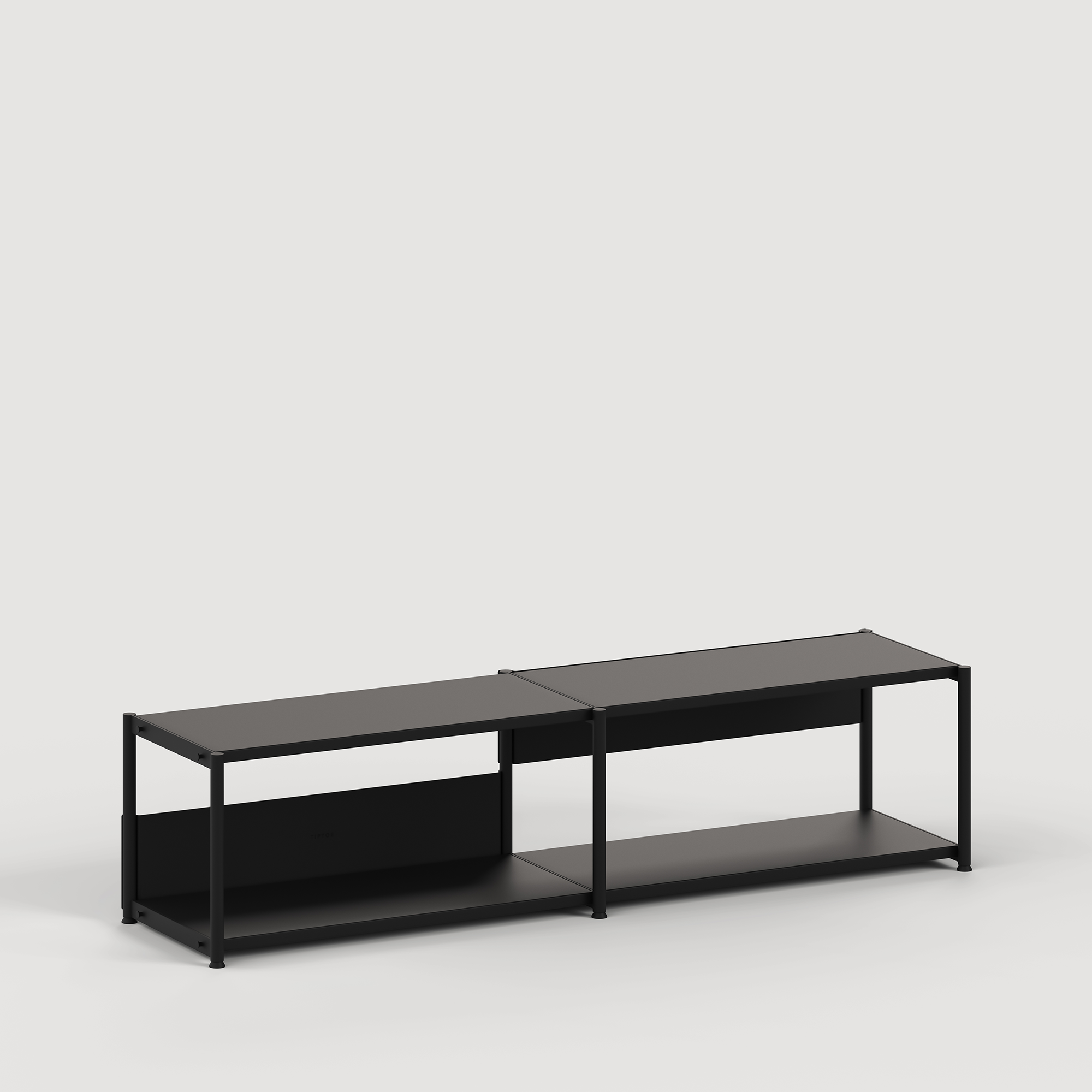 Regal UNIT - H40 bis 50 x B164cm - pulverbeschichteter Stahl