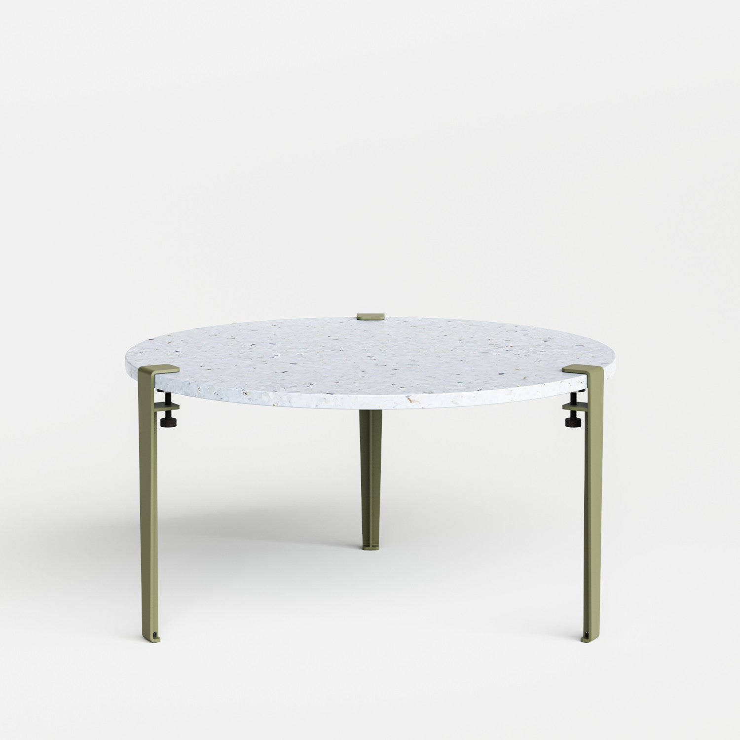 Runder Couchtisch TIPTOE Ø 80cm - recycelter Kunststoff Venezia