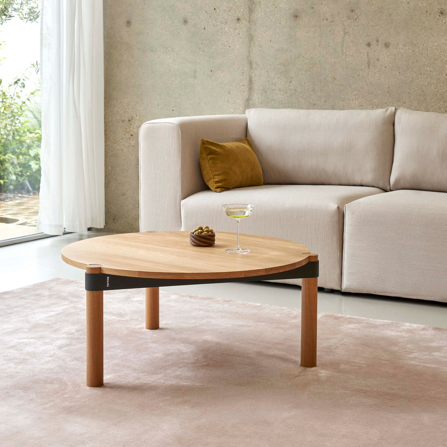 Tavolino rotondo DISC Ø 80cm - legno eco-certificato