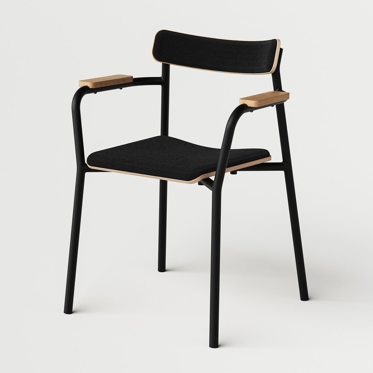 ETUDE chair with armrests - recycled fabric