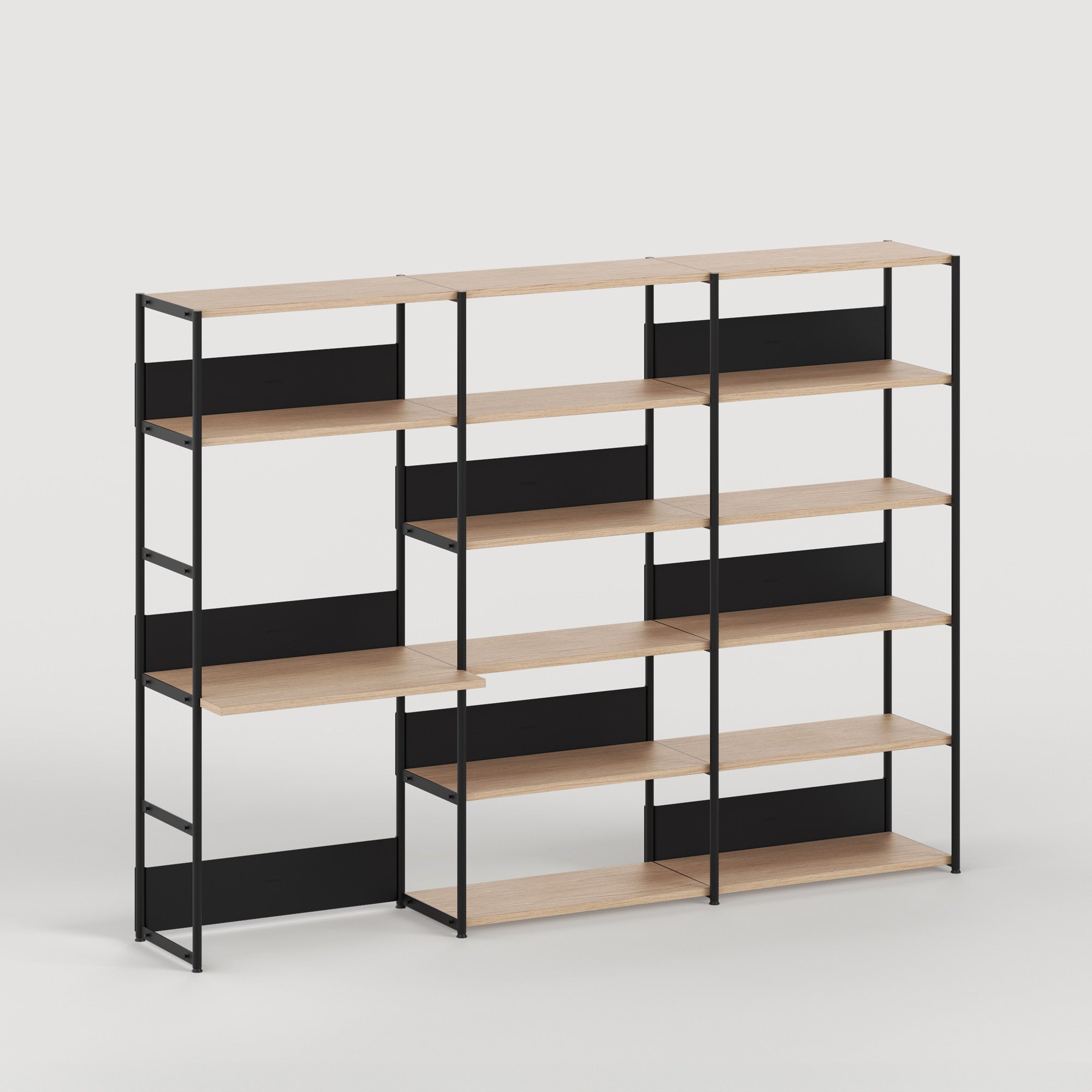 Schreibtischregal UNIT - H180 bis 215 x B244cm - öko-zertifiziertes Holz