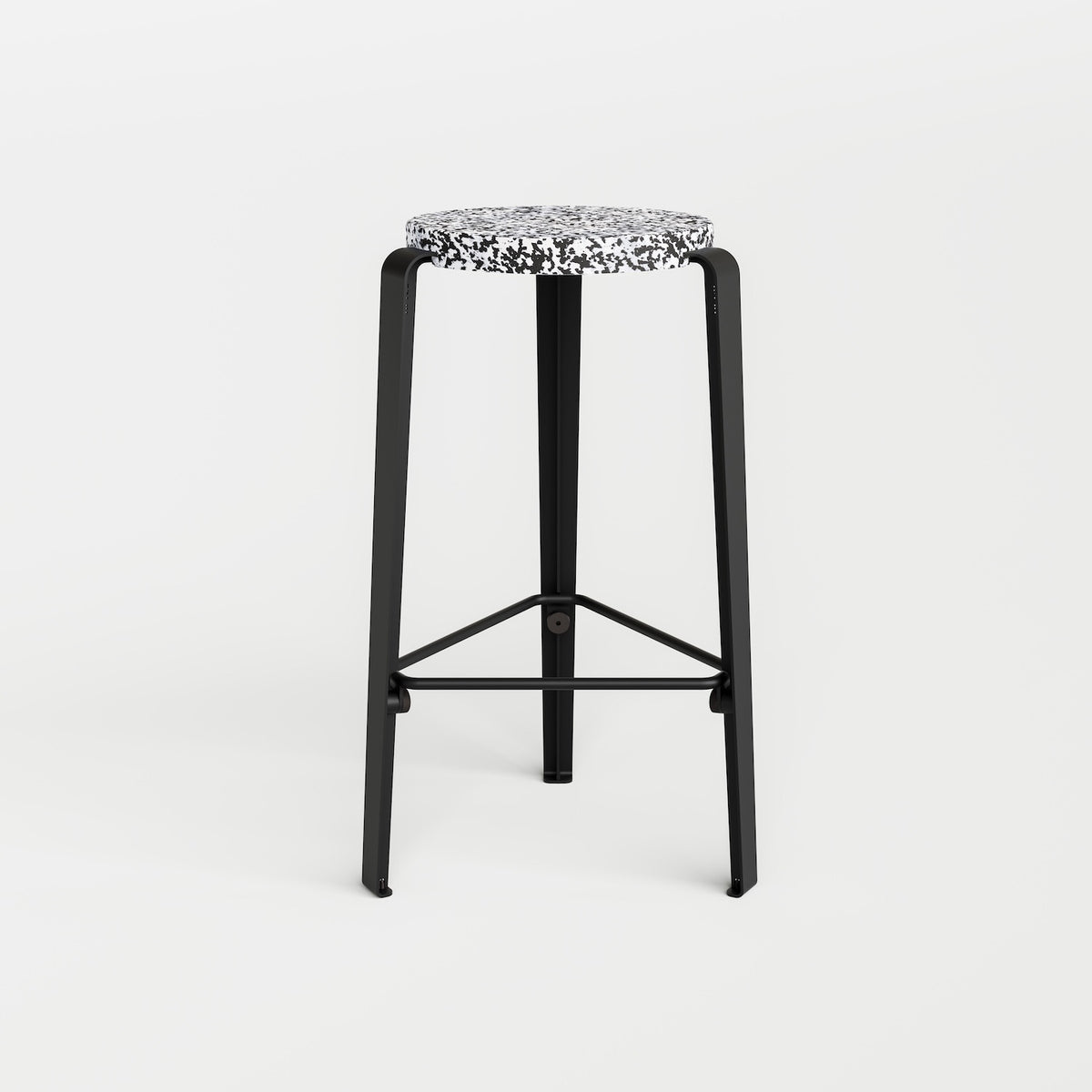 LOU bar stool - Macchiato recycled plastic