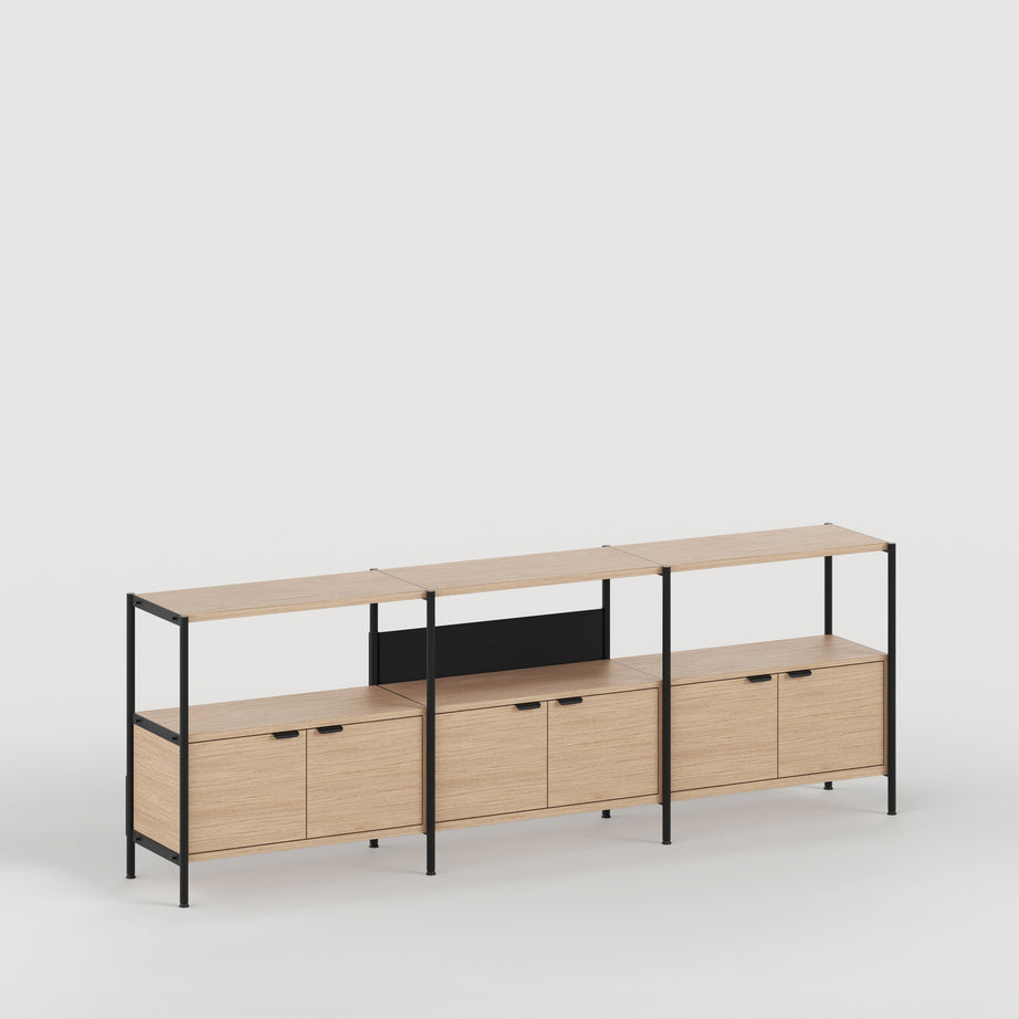 UNIT shelf - H75 to 85 x W244cm - eco-certified wood